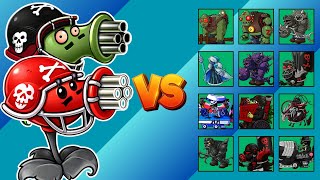 PvZ1 Fusion 3.3.1 Challenges!!! TEAM Gatling Pea Football/Zombies vs All Zombies X40 | Who Will Win?