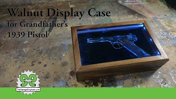 Walnut Display Case with Lights for a 1939 Pistol - The Garage Engineer