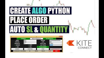 Place Order in Zerodha Using Python. Create ALGO in 2 MINUTES.