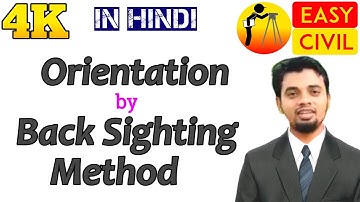 ORIENTATION OF PLANE TABLE BY BACK SIGHTING METHOD IN HINDI by Easy civil