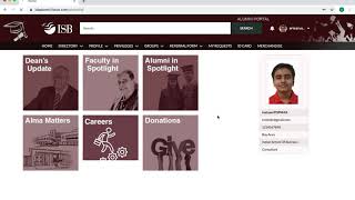Instructions on how to access alumni portal and make a donation