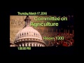Full Committee – Public Hearing RE: Examining USDA organization and program administration – Part I
