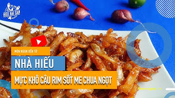 Mực khô câu rim sốt me chua ngọt | Cách làm món nhậu quá xá đã khô mực sốt me chua ngọt