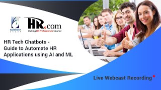 HR TECH CHATBOTS - GUIDE TO AUTOMATE HR APPLICATIONS USING AI AND ML