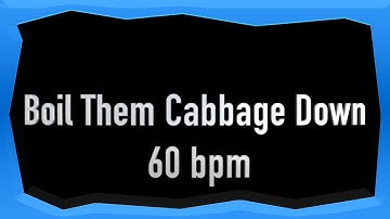 Backing track Boil Them Cabbage Down slow tempo 60 bpm