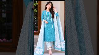 Aqua Blue Straight Frock with Round Cut Pant & Elegant Dupatta 💙 #youtubeshorts #viral #shorts #eid