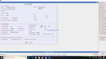 how to create company in busy software