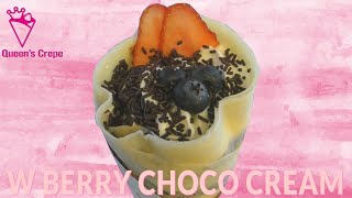 Wベリーチョコ生クリーム 600円【神奈川・本厚木クレープ】W berry choco cream【Kanagawa crepe】