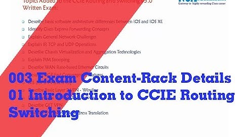 003 Exam Content Rack Details - 01 Introduction to CCIE Routing Switching - CCIE