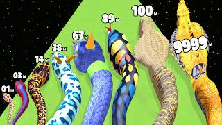 Snake Evolution Run - Level Up Snake Max Level Gameplay (Snake Run Merge)