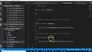 QRCode tutorial   31   one to many relationship 2 Laravel 5.6 full project course
