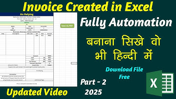 How to make invoice in ms excel | excel me bill kaise banaye | Full Automation | Update | 2025 | 2
