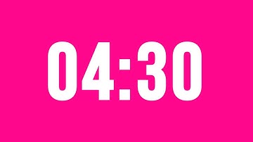 4 Minute 30 Second Countdown Timer No Music With Alarm Clock At The End