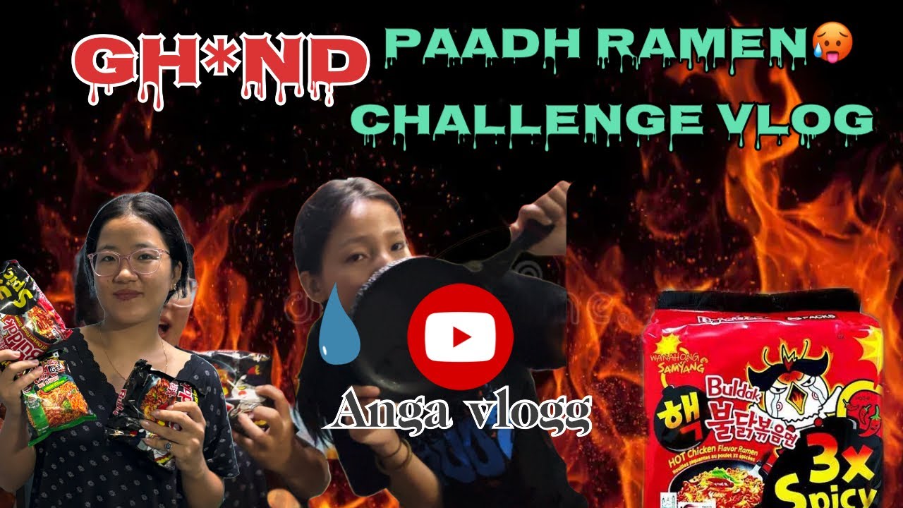 Gh*nd Paadh 3x spicy Ramen challenge || Dapo Gang 
