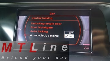 Audi A4, MY2011 - lock/unlock beep confirmation activation - zvočno opozorilo ob zaklepu
