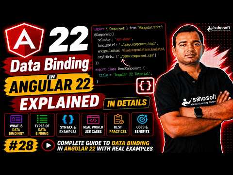 Data binding in Angular 22 Explained in Details | Angular 22 complete course 2026