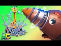 The GIANT DRILL MOLE saves GIRAFFE CRANE | AnimaCars - Rescue Team | Trucks Videos for Children