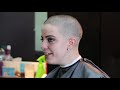 Abby LV - Pt 2: She Gets Bald Fade in Barber Shop (Free Video)