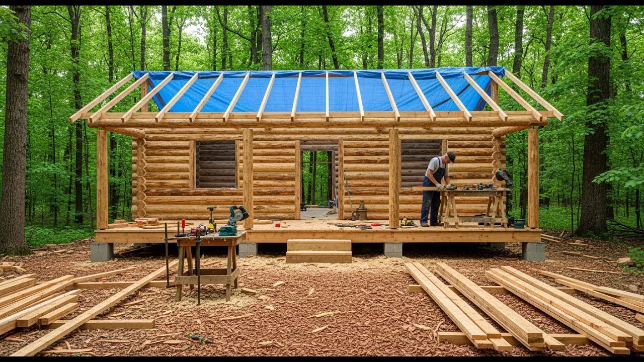 Living Off the Grid for One Year in a Log Cabin I Built Myself - YouTube