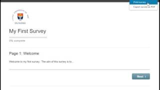 Print or save your survey as a pdf