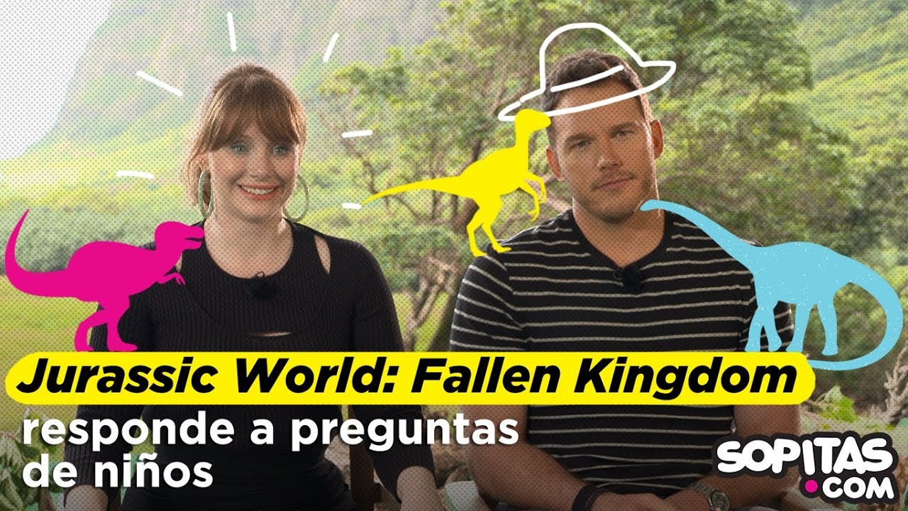 Niños de Kinder ponen en aprietos a Chris Pratt y al reparto de #JurassicWorld: Fallen Kingdom
