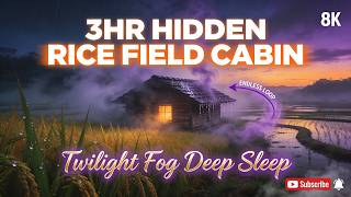 RAIN SOUND 3HR RAIN HIDDEN RICE CABIN | Deep Sleep Ambience
