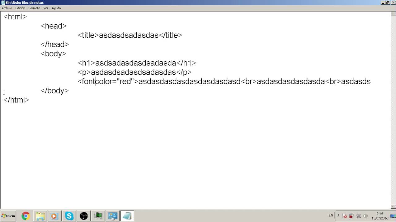Como Crear Pagina Web Con Bloc De Notas Html Basico Youtube