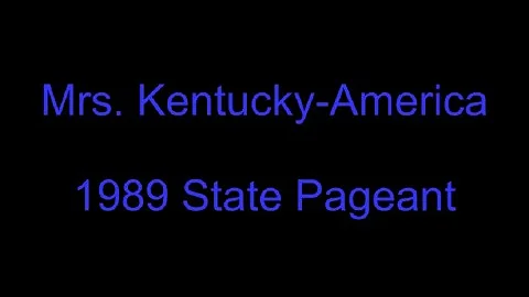 Mrs Kentucky 1989   Entertainment 2