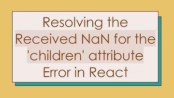 Resolving the Received NaN for the 