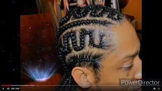 DOING MY BOYFRIENDS HAIR ZIG ZAG MEN BRAID HAIRSTYLE