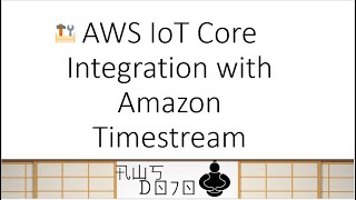 AWS Tutorials - AWS IoT Core Integration with Amazon Timestream