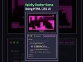 Spicky Dasher game Using HTML CSS JS #like #views #subscribe #trending #viral #code #developer