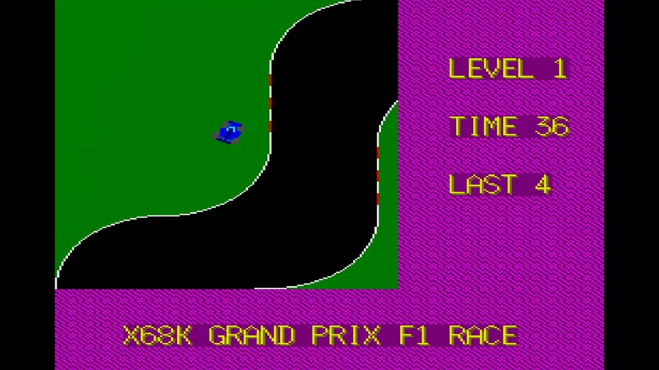 SHARP X68000 X 68000 X68K Grand Prix F1 Race PD FORMULA HOMEBREW MOUSE INPUT F12