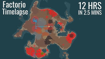Factorio Timelapse - Biter Island Challenge - No Lasers | 4K