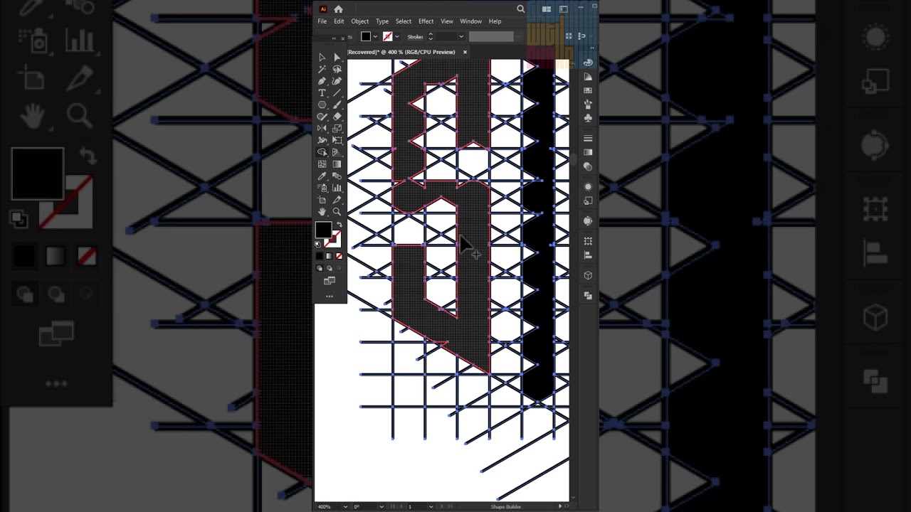 How Can We Draw Any Letters Logo in Polygon in Adobe Illustrator Tutorials