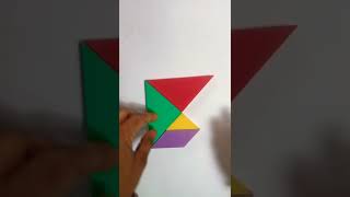 Tangram Kite puzzle solving#shorts #tangram #craftypihu