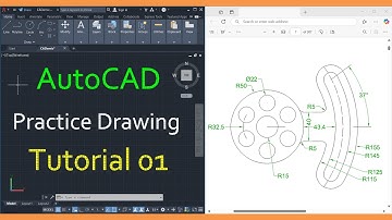 QUICK Beginners Tutorial | Autocad 2D Practice Drawing | Episode 1 #autocad #design