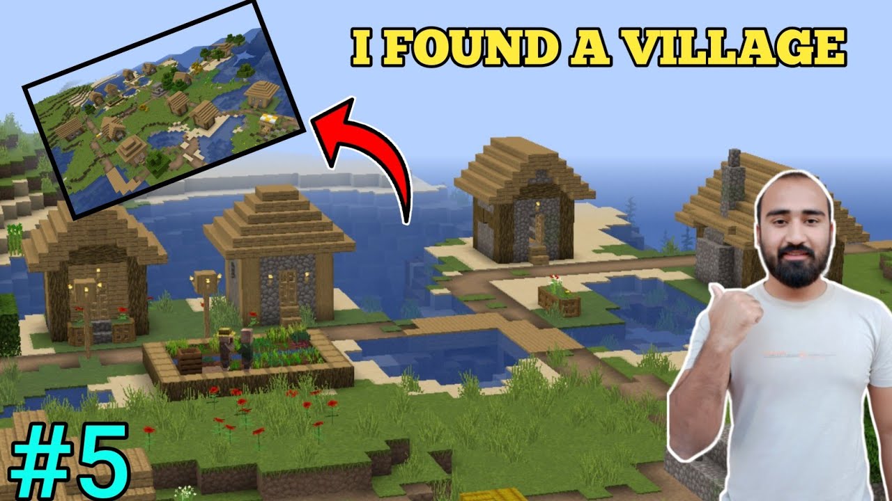 I FOUND A VILLAGE IN MY WORLD | MINECRAFT GAMEPLAY #5 - YouTube