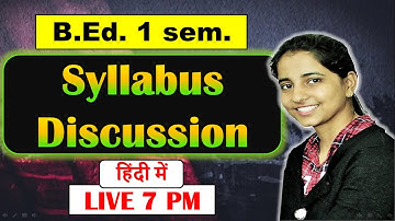 B.Ed. 1 sem syllabus | RMPSU B.Ed. Syllabus | Agra University B.Ed. syllabus