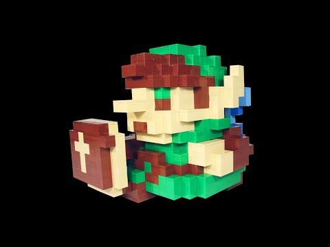 how-to-build-huge-lego-link-from-legend-of-zelda-|-3d-voxel-8-bit-link