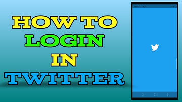 How to Login in Twitter