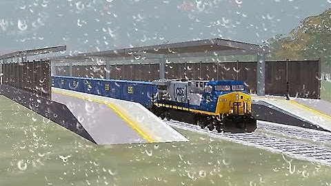 Train Sim - Japan Using GE AC4400CW at Rainy Day - Simulasi Kereta Api