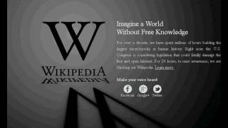Wikipedia Down! - Hacked by SOPA and PIPA