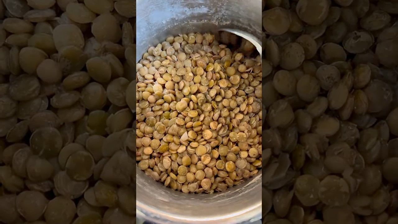 Terbiyeli Yeşil Mercimek Çorbası ~ Turkish Style Seasoned Green Lentil Soup! So Comforting #shorts