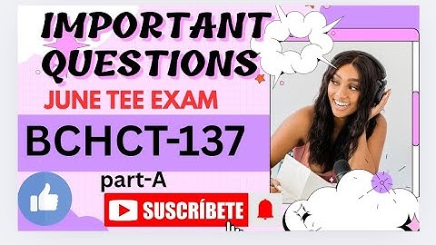 BCHCT-137|| IMPORTANT QUESTIONS FOR JUNE TEE EXAM|| JUNE 2025||IMPORTANT QUESTIONS|| #examquestions