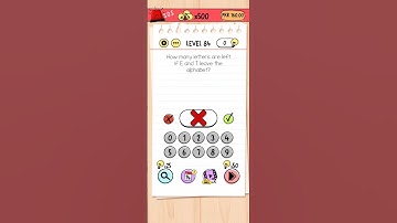 How many letters are left if E and T left the alphabet - Brain Test - Level 84