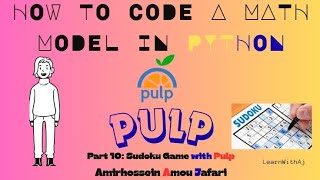 🧩 Solving Sudoku with PuLP in Python