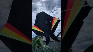 Cara membuat layangan cotek blolong motif gradasi #layangan #kite #cotek#diy