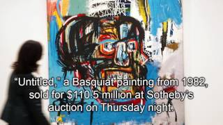 “Untitled,” a Basquiat painting from 1982, sold for $110.5 million at Sotheby’s auction