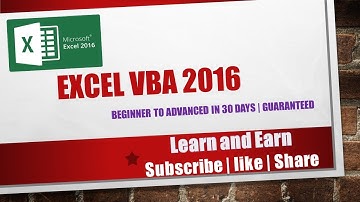 Excel VBA 2016 Complete Tutorial for Beginners | Part 3